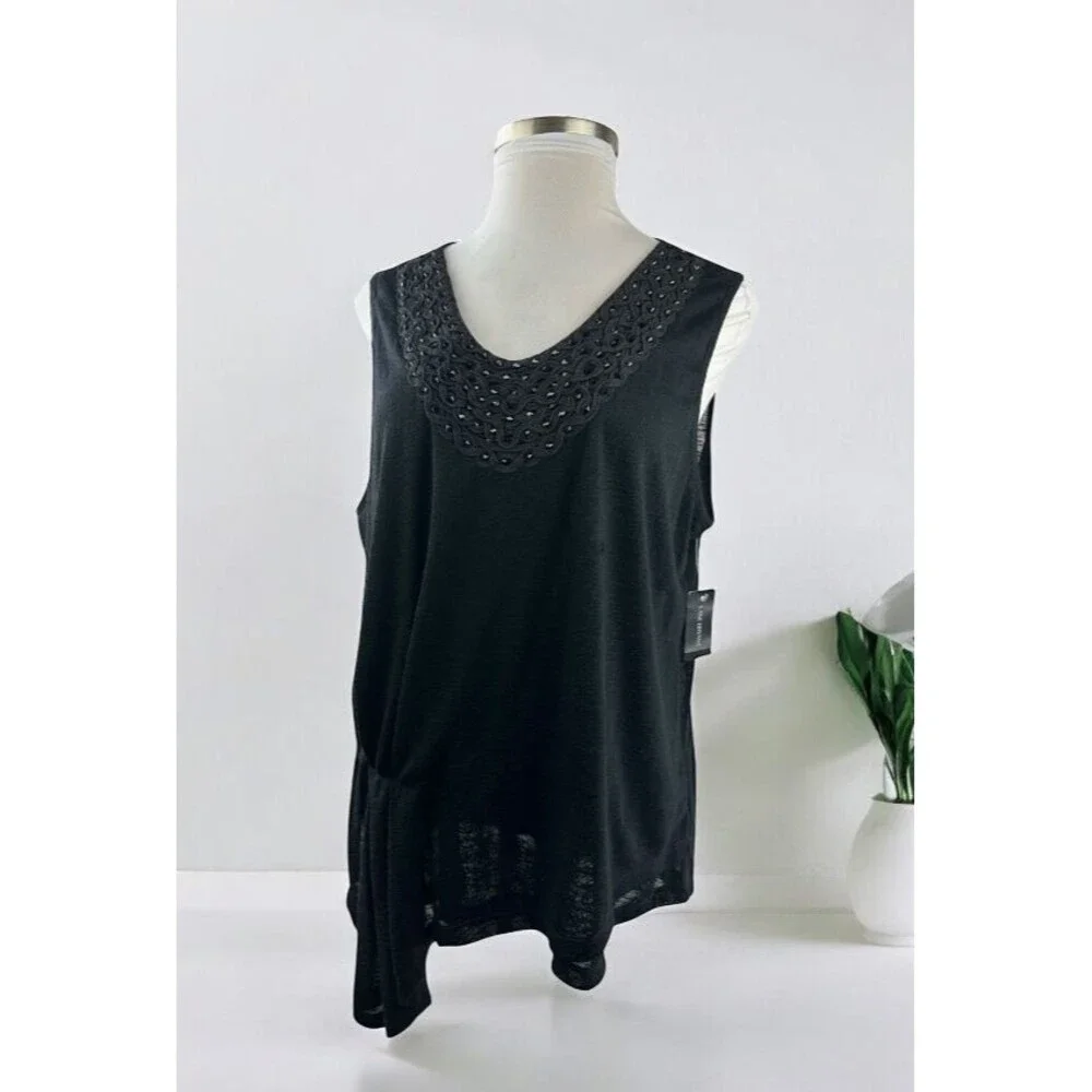 ✨2/$20 NWT Lane Bryant Sleeveless Embellished Rhinestone Top Size 22/24 HW452 - Picture 16 of 16